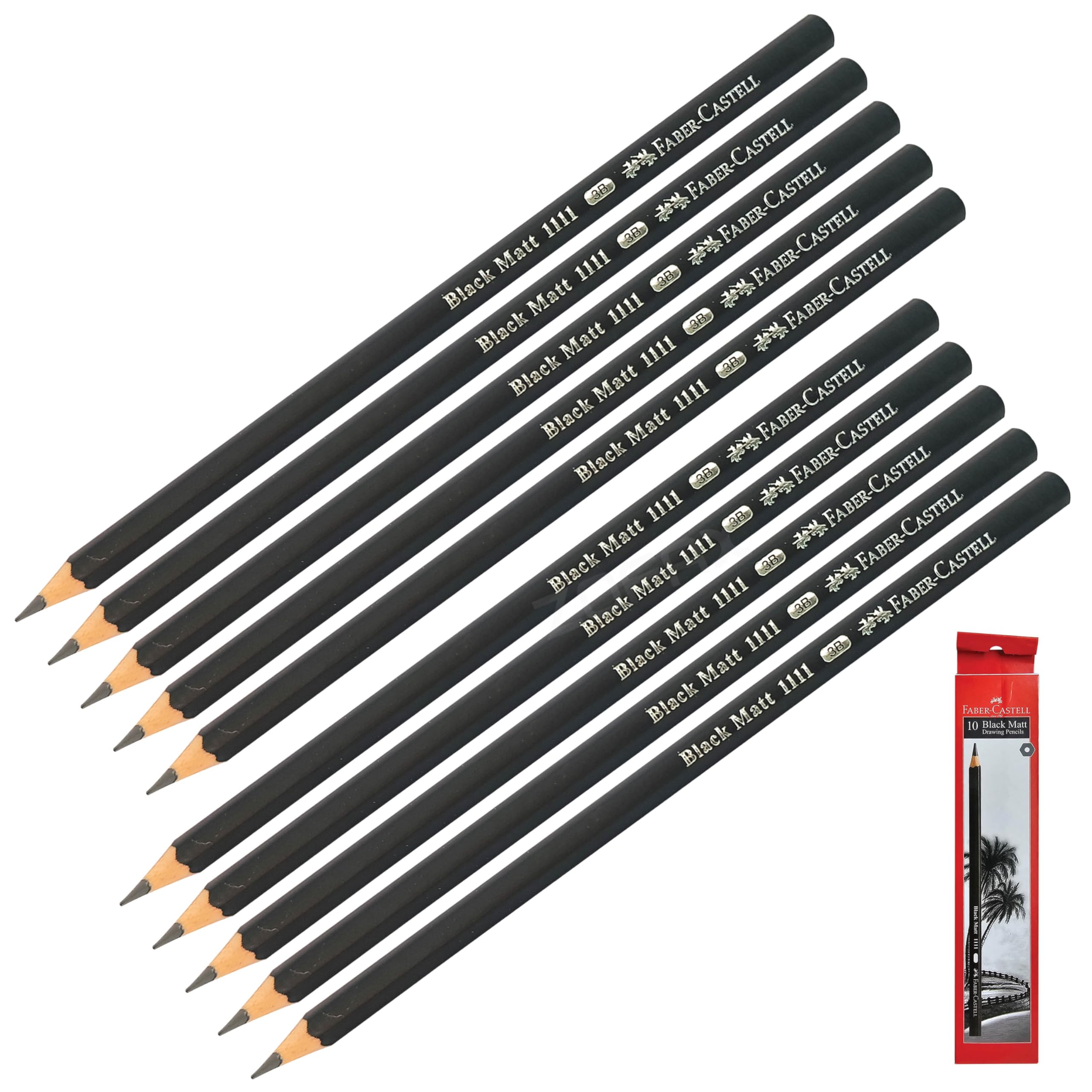 Faber-Castell Sketching Pencils, 3B Graded, Pack of 10, Professional Artists Drawing Graphite Lead Pencils, Perfect for Sketch Draw Shade Write Tone Draft