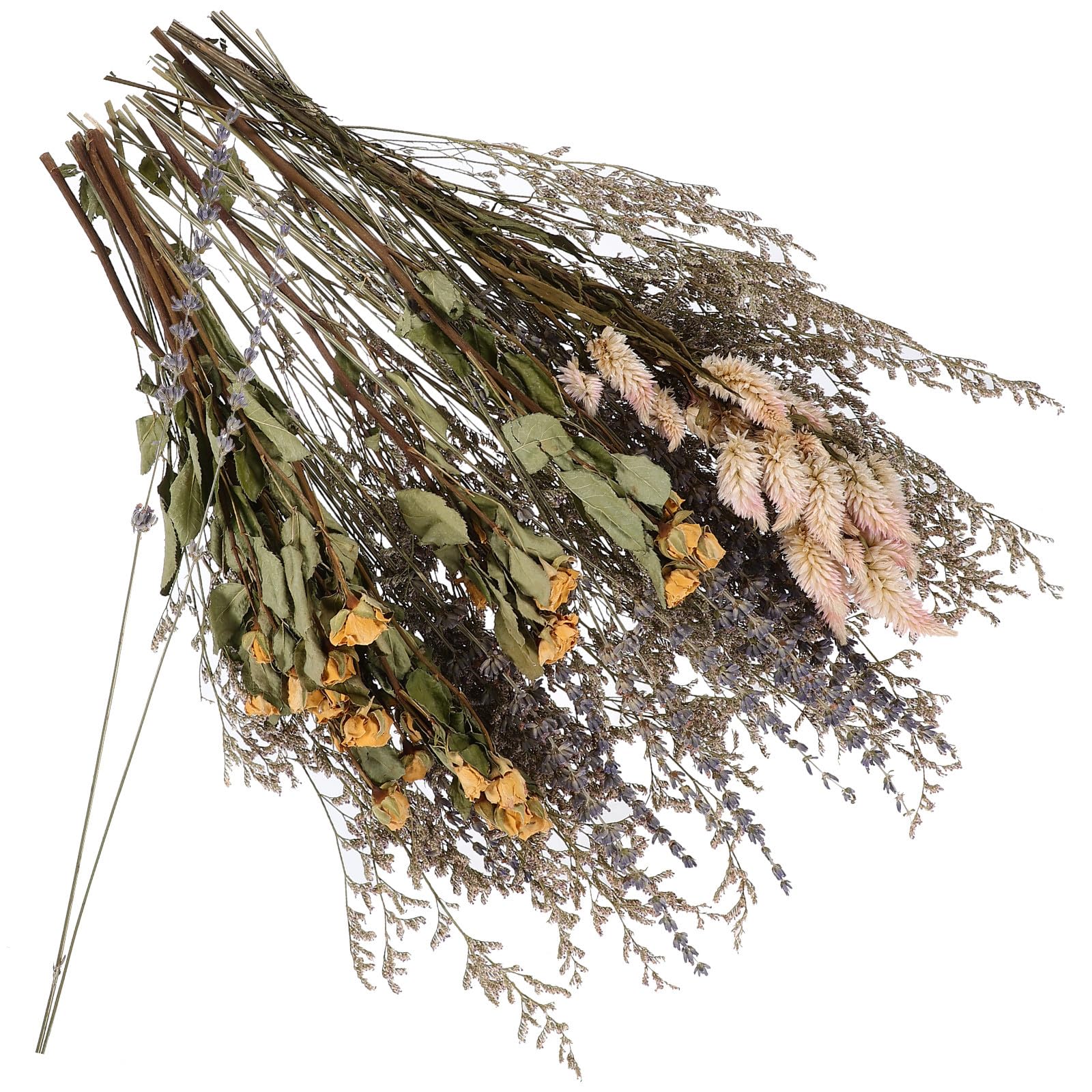 SHINEOFI Ramo Vintage de Rosas Secas y Lavanda para Decoración de Bodas y Eventos Obsequios, Accesorio Natural Ligero y Duradero para Jarrones y Centros de Mesa