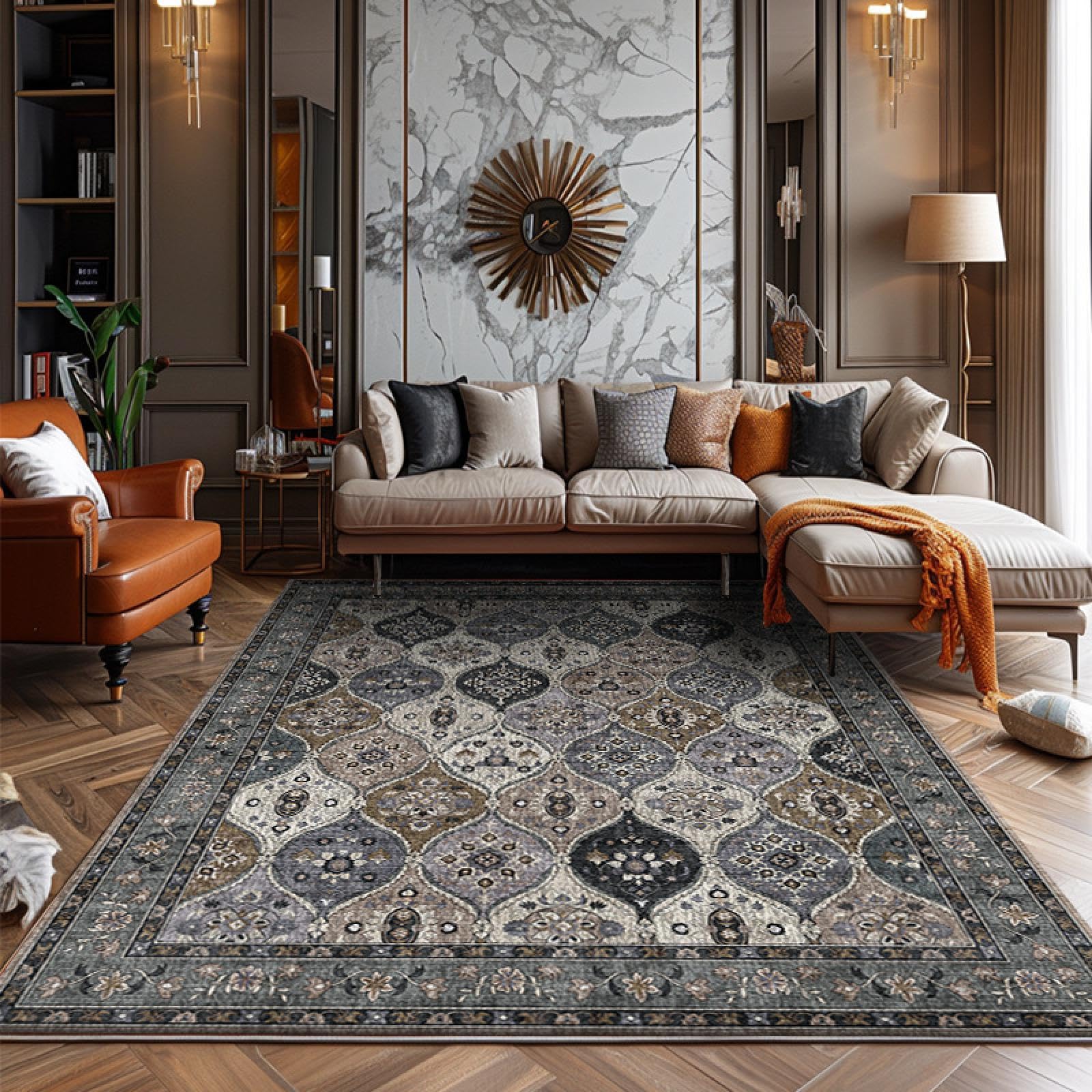 Tapis de salon résistant à la saleté 140x200 cm antidérapant FSXB 11