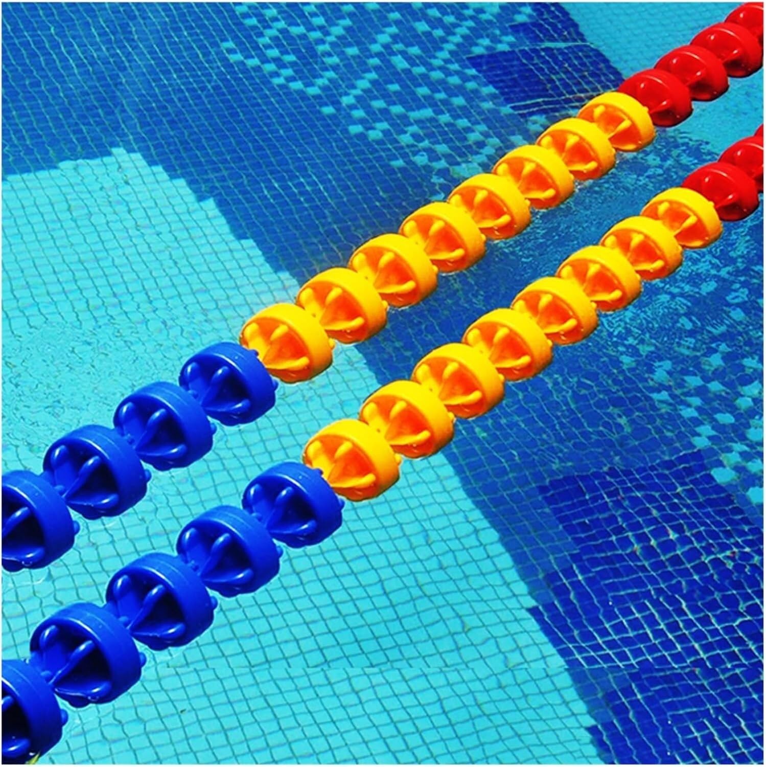 Swimming Pool LNNW Safety Rope with Floats Swimming Divider Rope, Safety Divider Floating Balls Lane Lines for Dividing Lanes Areas