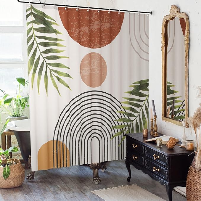 KIBAGA Beautiful Shower Curtain for Your Bathroom Midcentury Boho