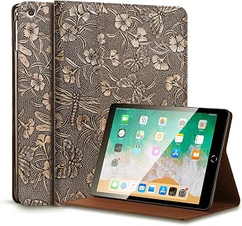 Gexmil Leather Case for iPad 10.2 Inch,9th/8th/7th Gen,Butterfly Gray