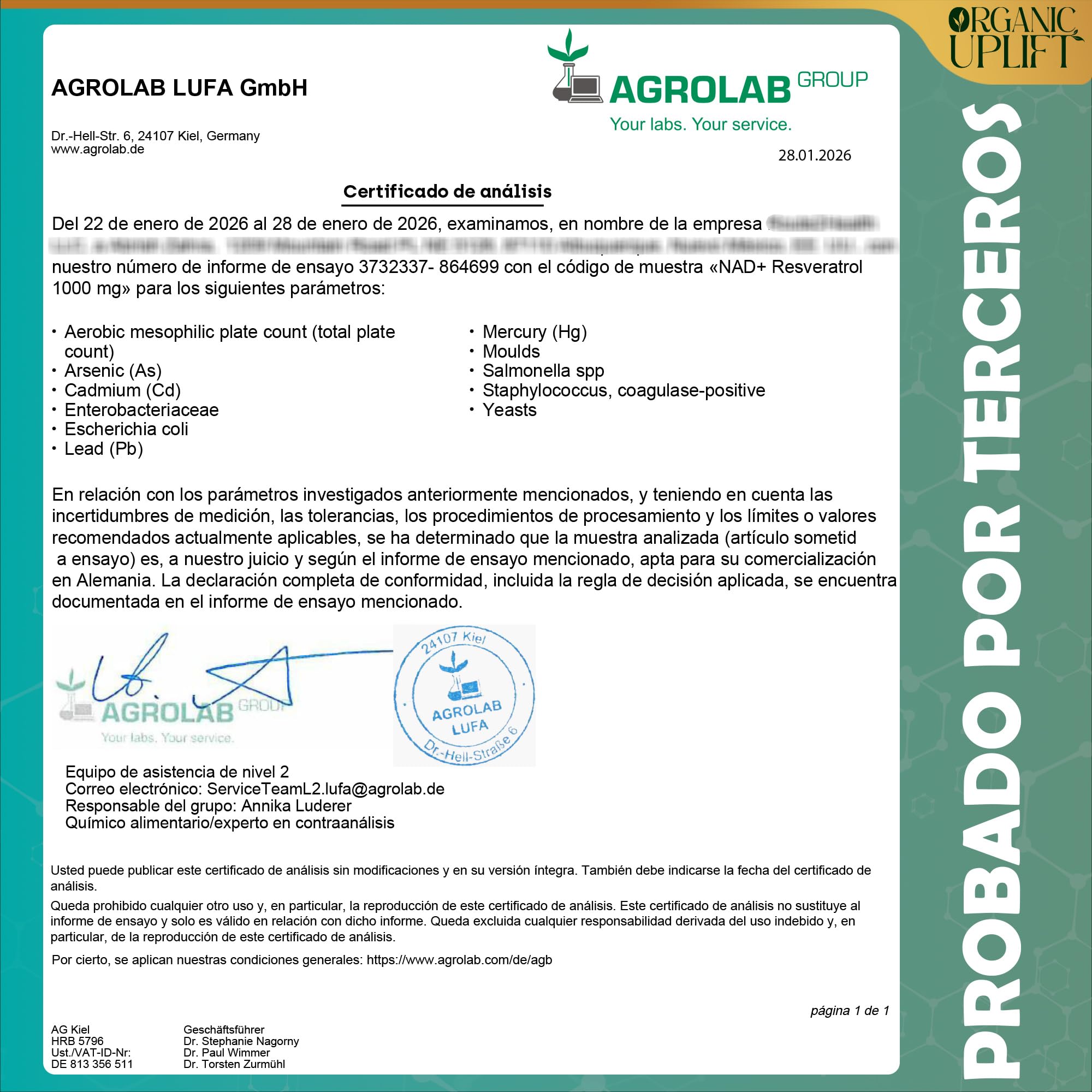 NAD Resveratrol Puro 1000 mg, NAD+ liposomal para hombres y mujeres, nicotinamide riboside, Cápsulas de NAD Plus de alta pureza, Probado en laboratorio, suministro para 3 meses (90 cápsulas)