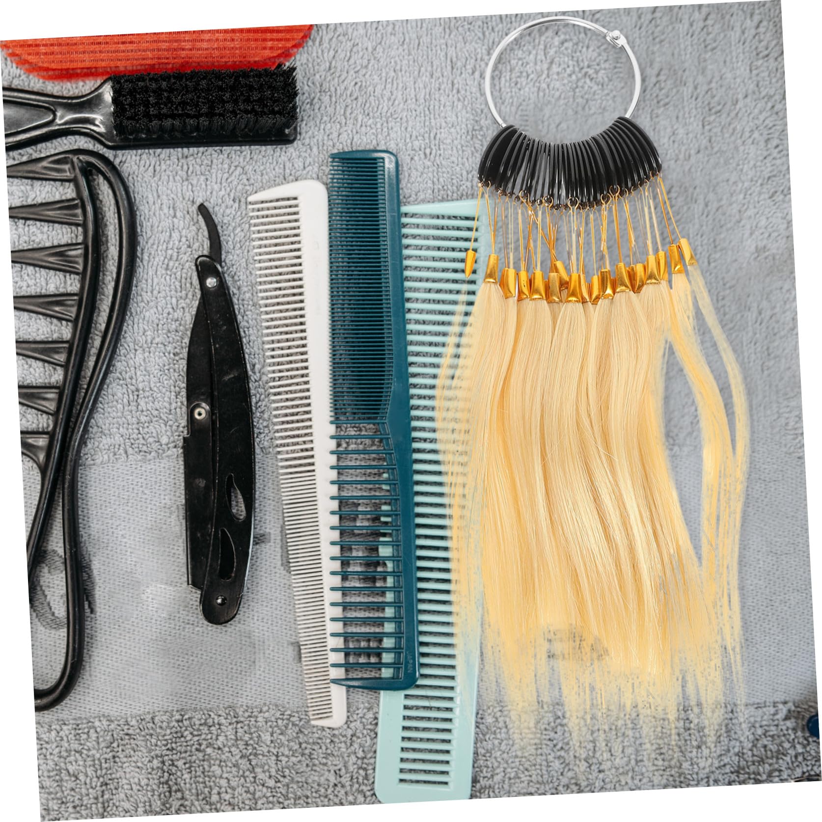 FOMIYES Nuancier de Cheveux Véritables Mèches Professionnelles en Cheveux Humains 30 Pièces Confortables Toucher pour Test de Coloration Capillaire pour Salons de Beauté