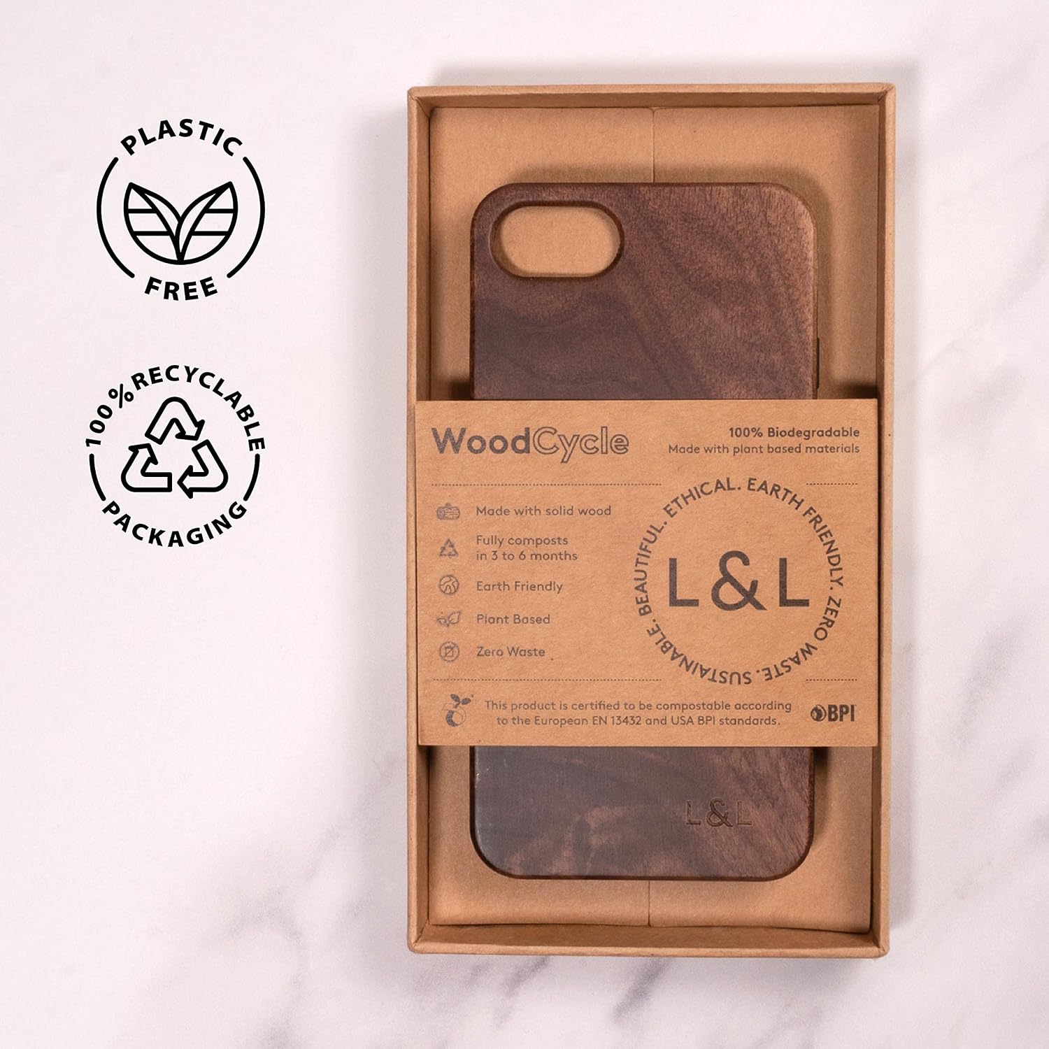 Best Deal 🛒 Wood iPhone Case | Real Wooden Case for iPhone SE 2020, iPhone 6/6s, iPhone 7, iPhone 8, SE2 | Eco Friendly, Shockproof, Zero Waste, Phone Case for iPhone SE Wood by Loam & Lore