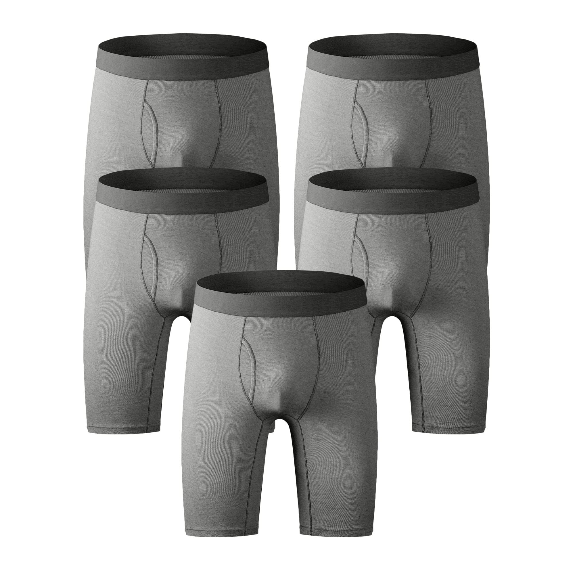 JEShifangjiusu Boxer da uomo, traspiranti, comodi, flessibili, ultra leggeri, confezione da 5, colori assortiti