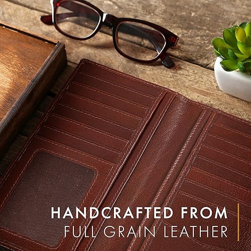 Miniatura 4 de ELIZO Carteras largas para hombre, Bourbon, Cartera larga