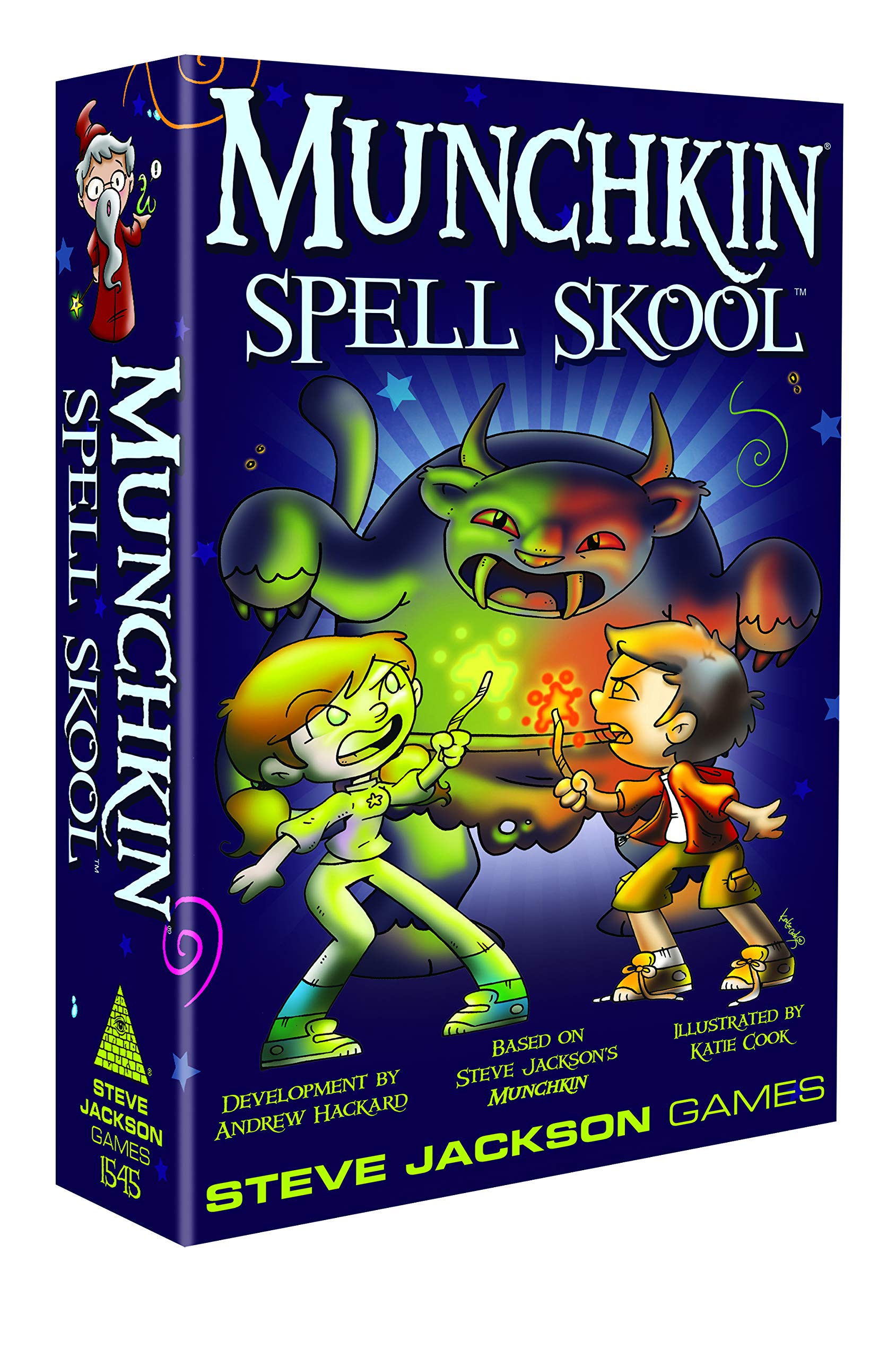 Munchkin Spell Skool Card Game | Family Card Game | Adult, Kids, & Family Game | Fantasy Adventure Card Game | Roleplaying Game | Ages 10+ | 3-4 Players | Avg Play Time 60 Min | Steve Jackson Games