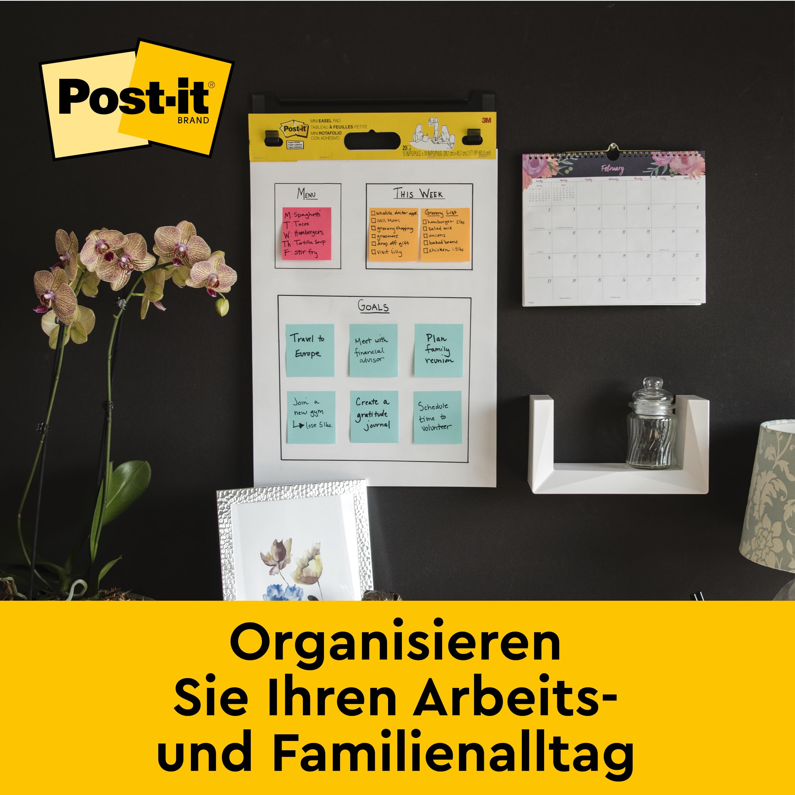 Post-it Super Sticky selbsthaftendes Meeting Chart (Flipchart) Promotion 2 Blöcke + 1 GRATIS, 63.5 cm x 76.2 cm, Farbe: Weiß - Selbstklebendes Flipchartpapier für Brainstormings überall
