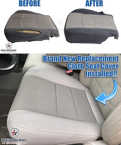 Miniatura 6 de Richmond Auto Upholstery - Funda de repuesto para asiento inferior del lado del conductor, gris (compatible con Ford F-250 XLT 7.3L Power Stroke