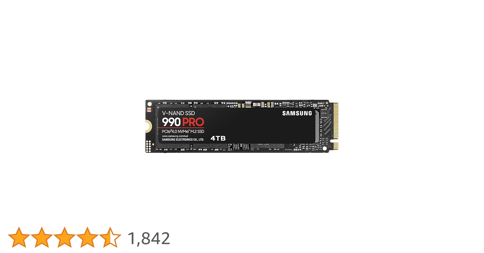Amazon | Samsung 990 PRO NVMe M.2 SSD, 4 TB, PCIe 4.0, 7.450 MB/s Amazon | Samsung 990 PRO NVMe M.2 SSD, 4 TB, PCIe 4.0, 7.450 MB/s
