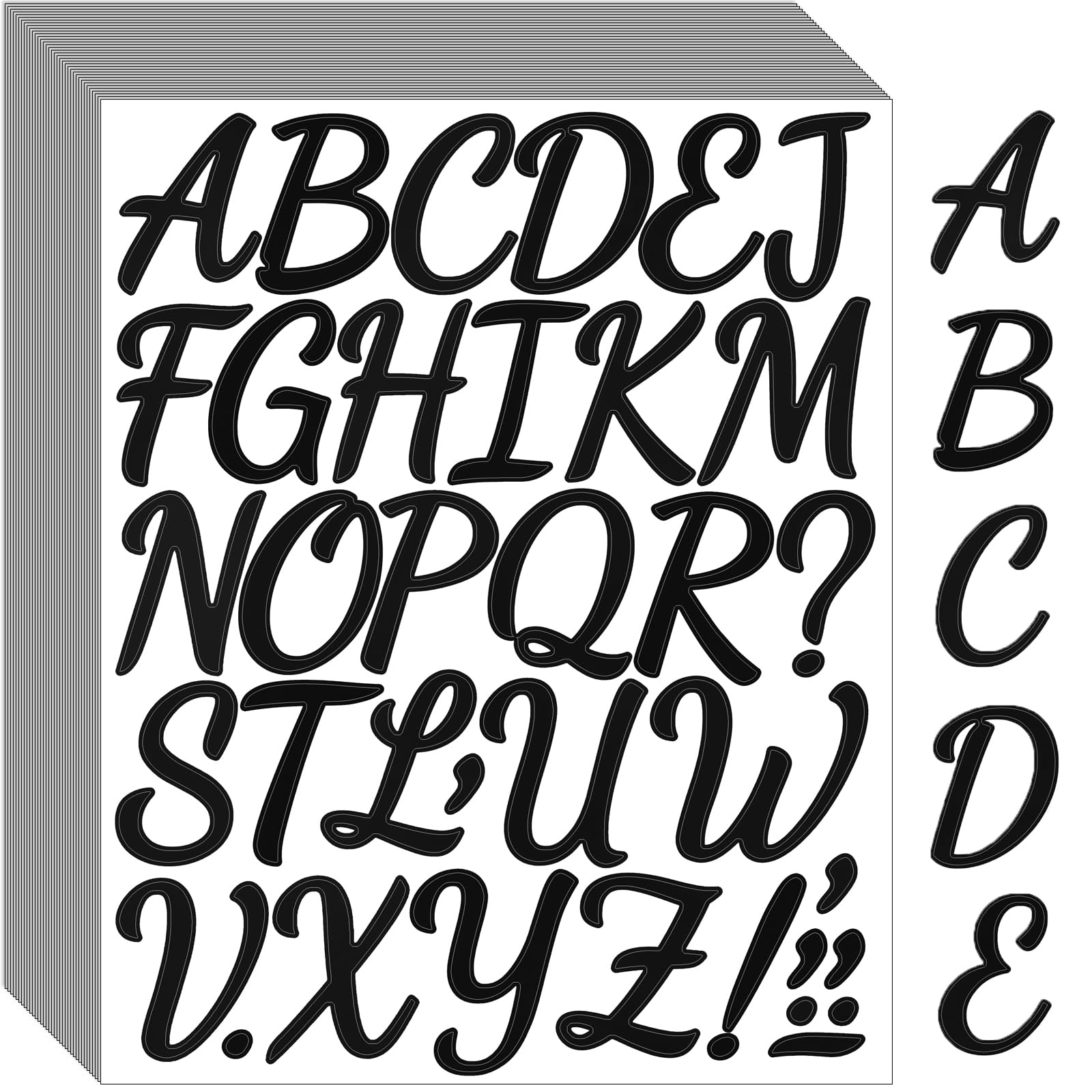 Bemeol 1296 Stück Buchstaben-Aufkleber – 36 Bögen Vinyl, Je 5,1 Cm, Selbstklebend Für Pinnwand, Briefkasten & Bastelprojekte