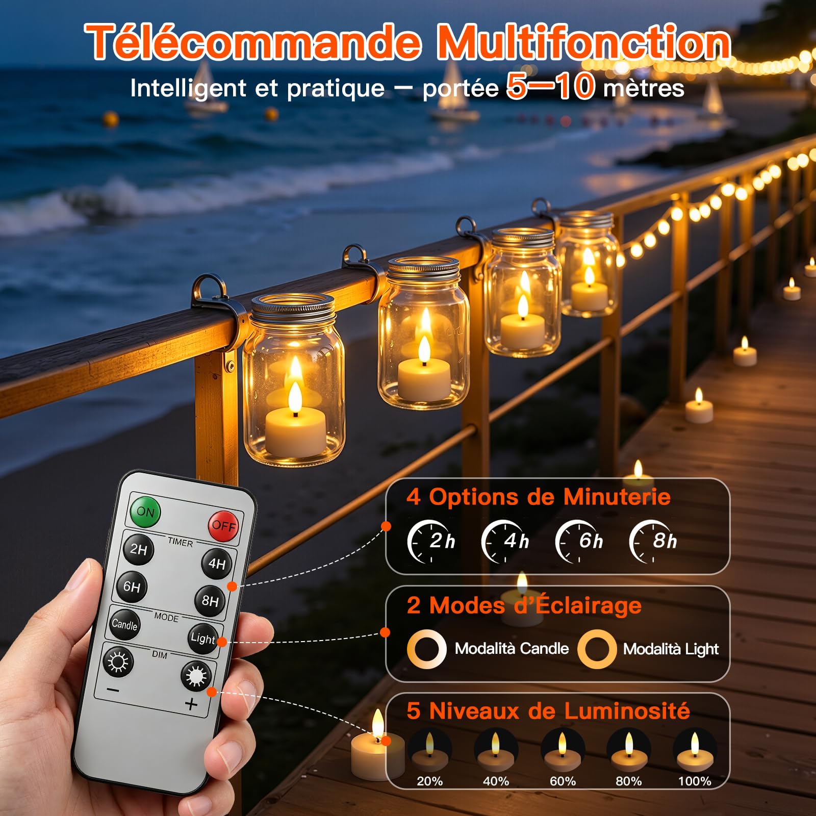 Ketom Lot de 12 Bougie LED Rechargeable, Petite Bougie Chauffe Plat LED