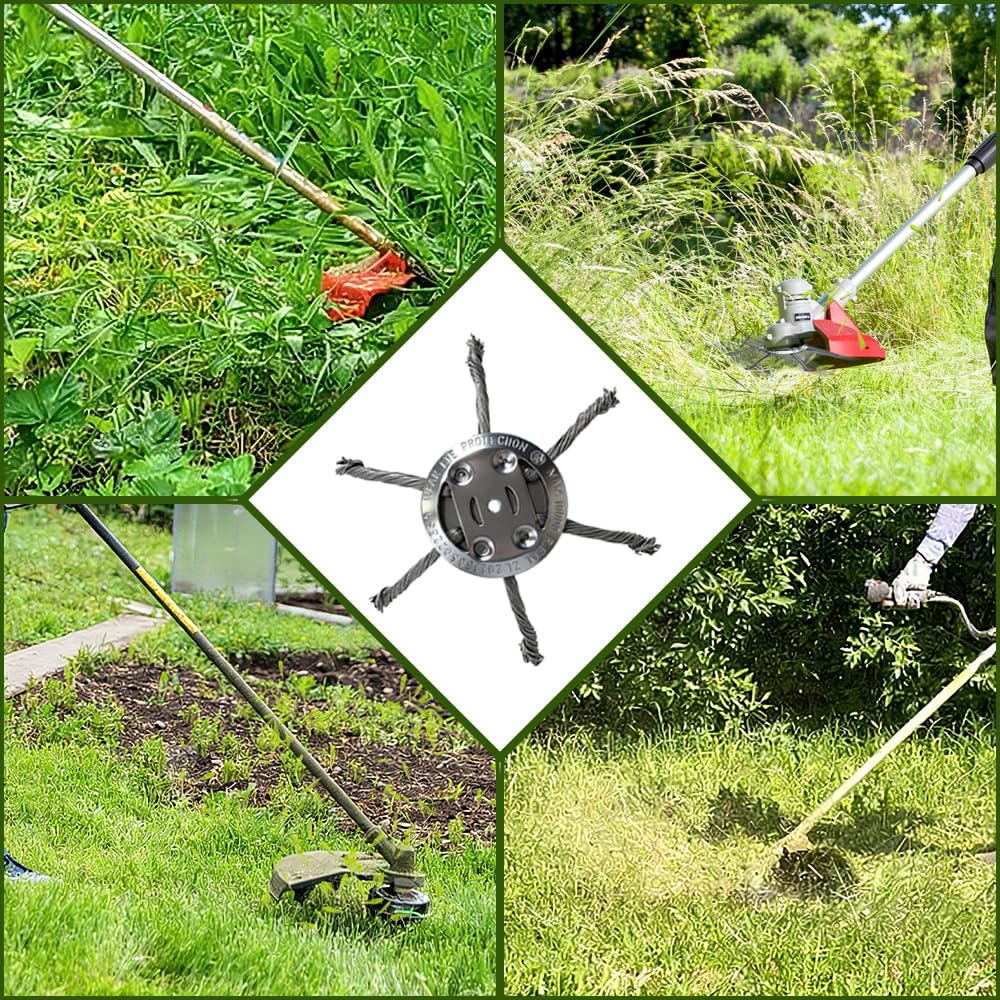 Podkaszarka z drutem stalowym, 3 sztuki główek zapasowych do podkaszarek, akcesoria, 5mm otwór, głowica z drutu stalowego, szczotka do chwastów do podkaszarki, do głowicy podkaszarki do ogrodu