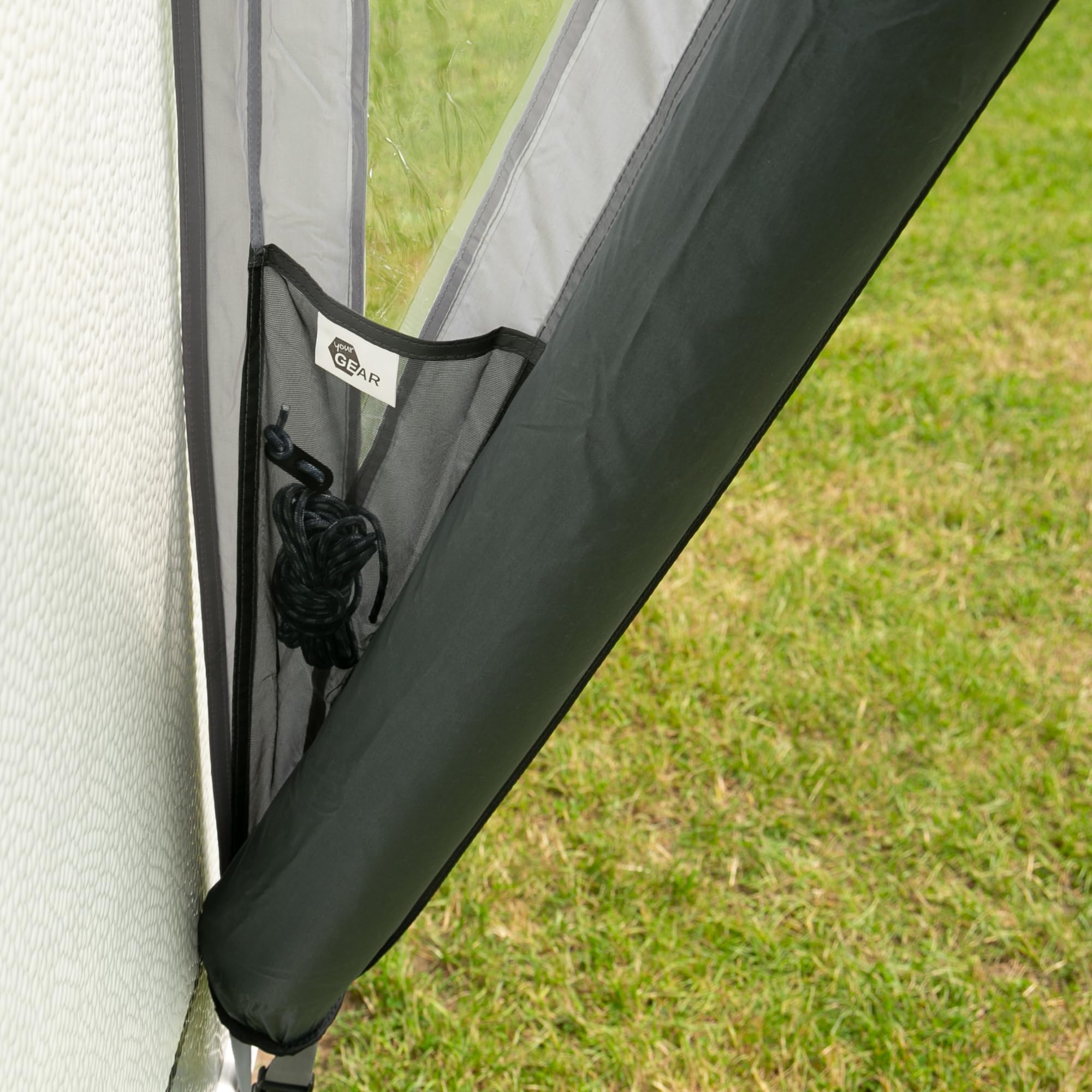 your GEAR Tarent 180 Air Markise - Aufblasbares Wohnmobil Vordach mit UPF 50+ - Sonnenschutz und Regenschutz, Leichte Überdachung - Vorzelt Wohnwagen Tür