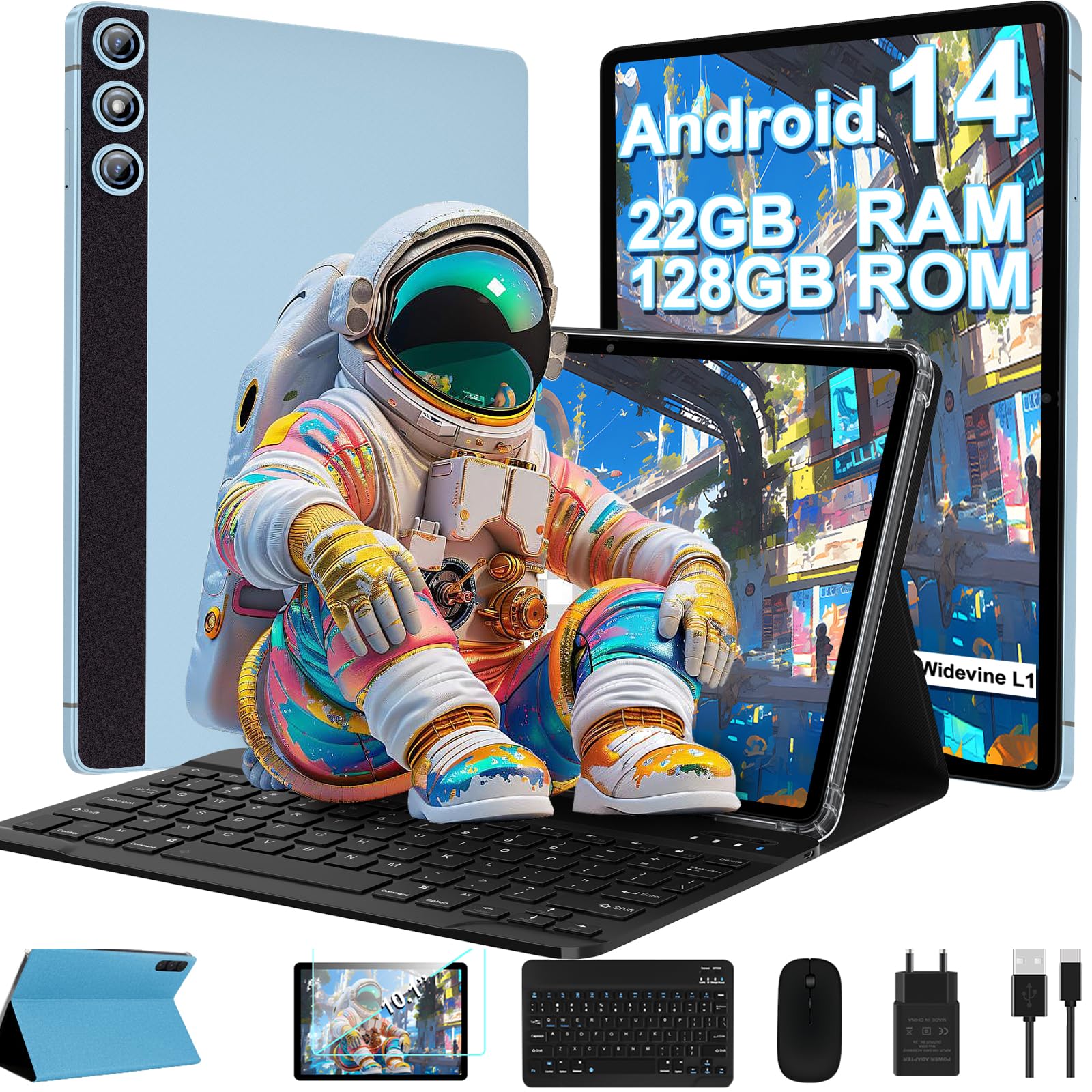Amazon.com : Android 14 Tablet, 2025 Tablets with 10 Inch IPS
