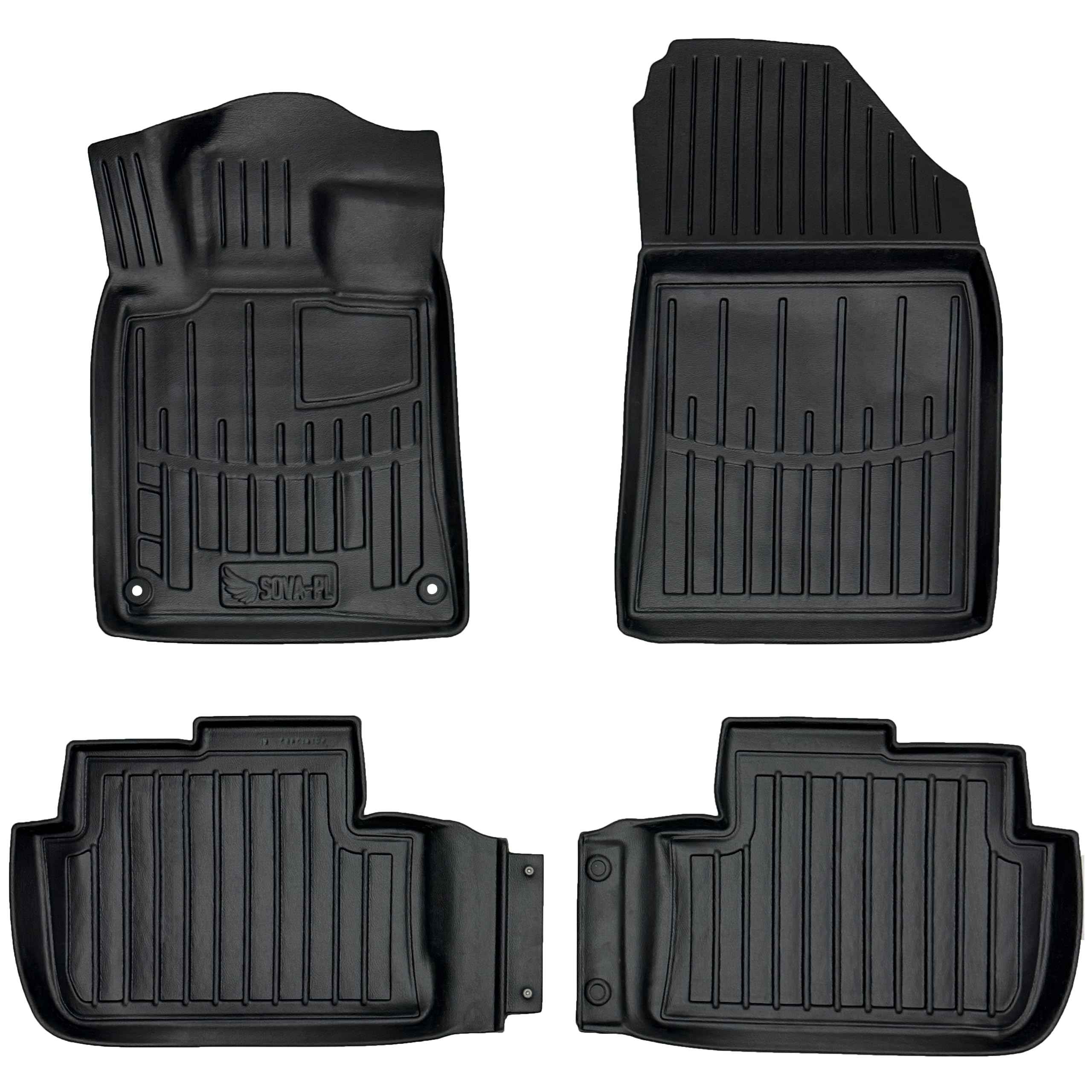 Gumowy zestaw mata i dywaniki pasujące do Peugeot 407 I (2004-2011) sedan