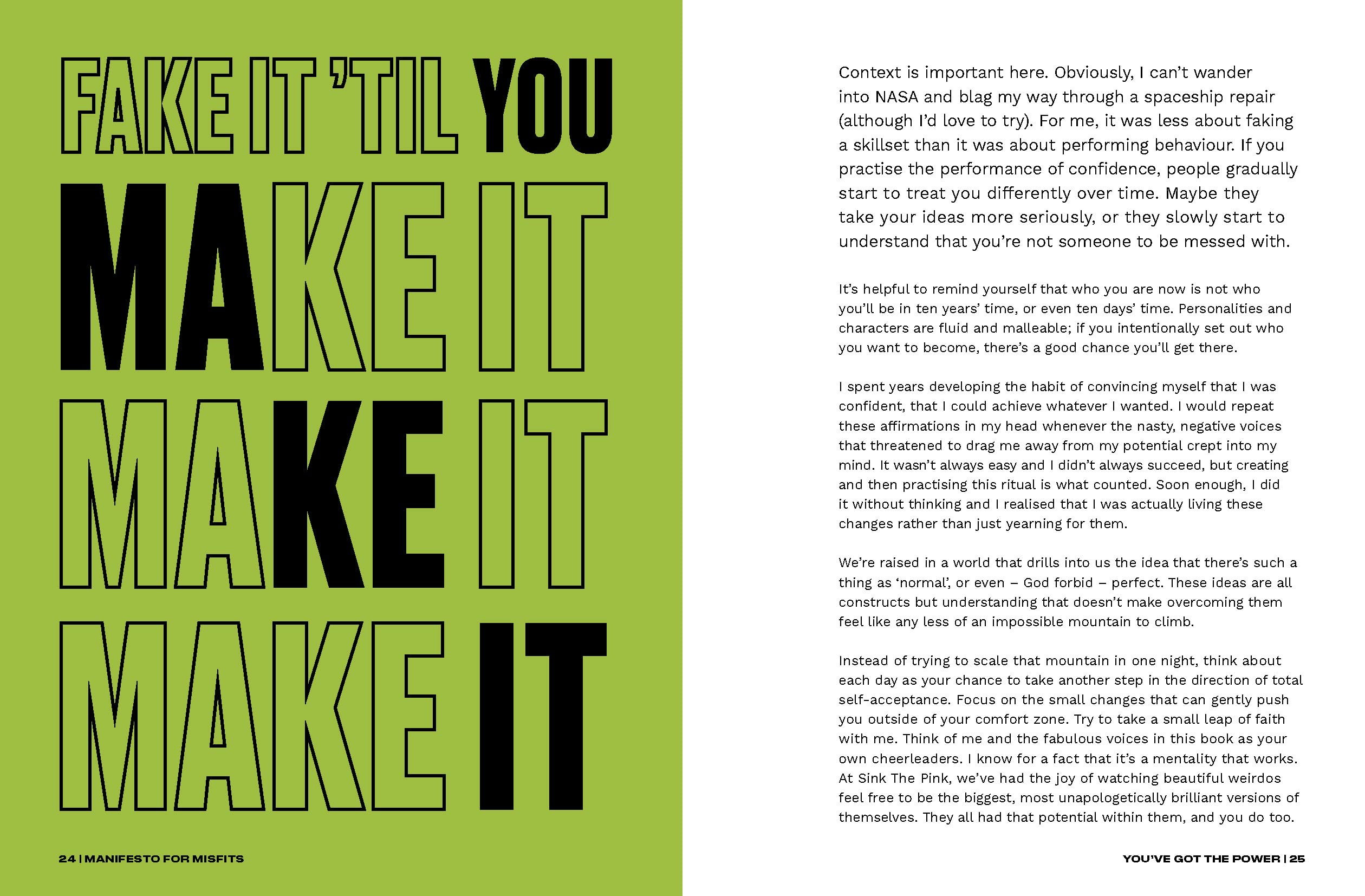 Sink the Pink's Manifesto for Misfits /anglais: Be Different, Be Free, Be You