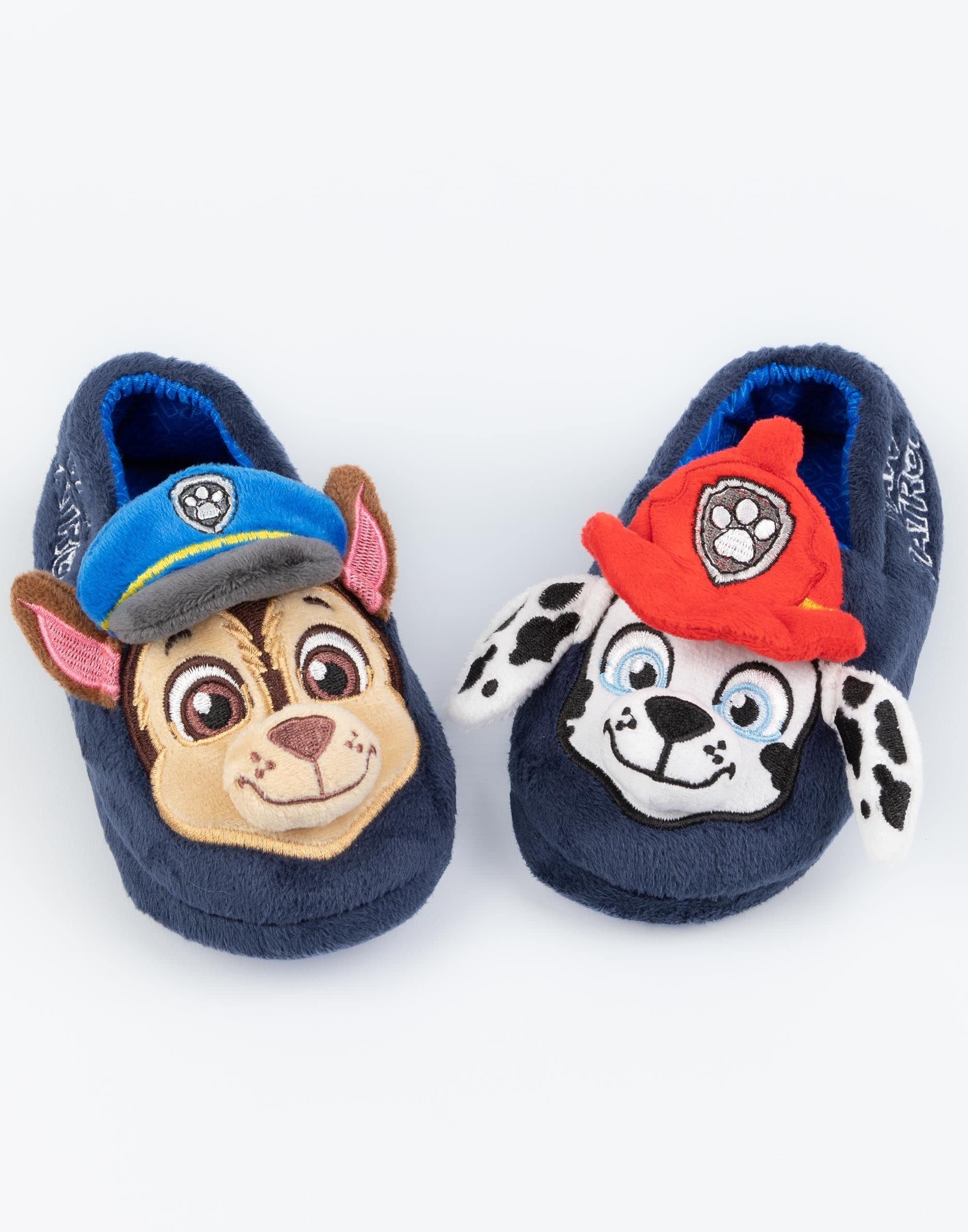 PAW PATROL Kapcie dziecięce dla małych dzieci, animowane szczeniaki ratunkowe z uszami 3D, Chase Marshall, dla dziewcząt i chłopców