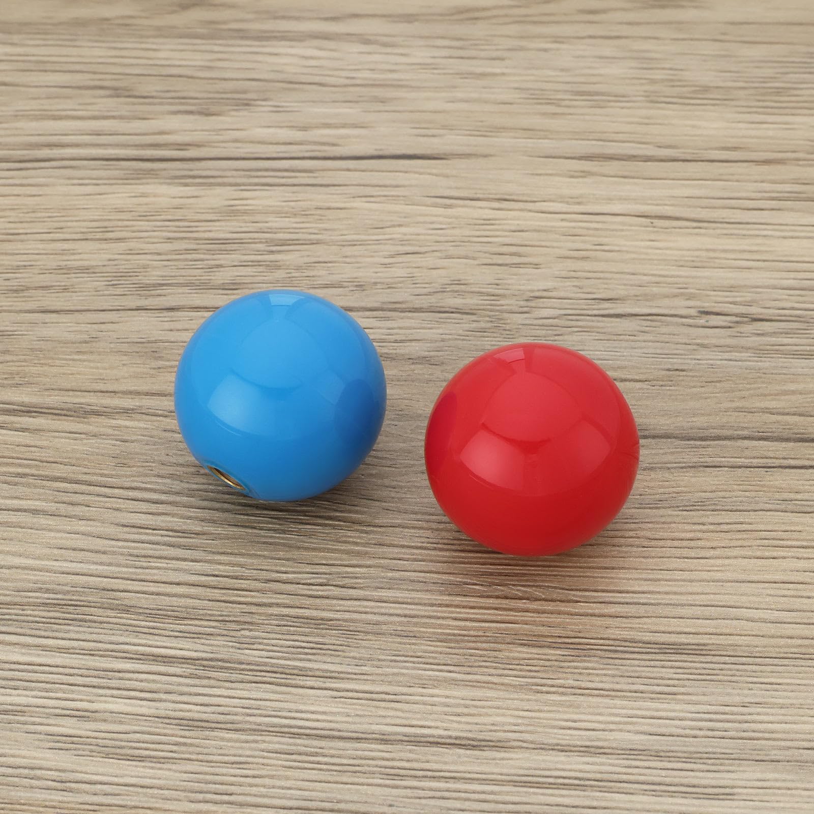SG Store 2 Pieza Uds 35mm Juego de Arcade Cabeza de Joystick Redonda Parte Superior Esférica Mango Superior Circular Bola de Joystick Adecuada para Joystick de Tornillo M6 Azul Rojo