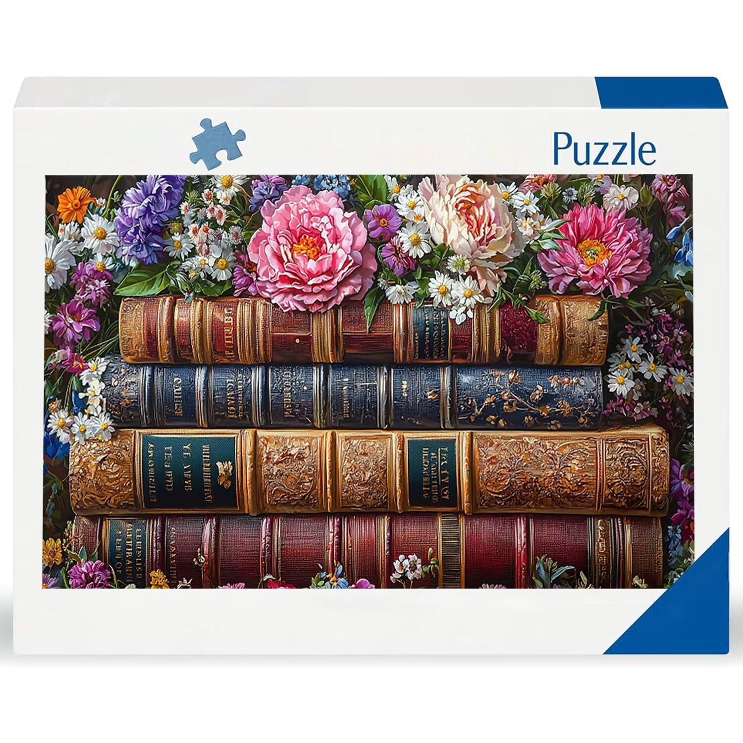 1312 puzzli dla dorosłych, książka z kwiatami, puzzle, dla rodziny, do aktywności, edukacyjne, redukujące stres, kolorowe puzzle "zrób to sam", do dekoracji domu, na prezenty, 156 x 28 cm, K-471