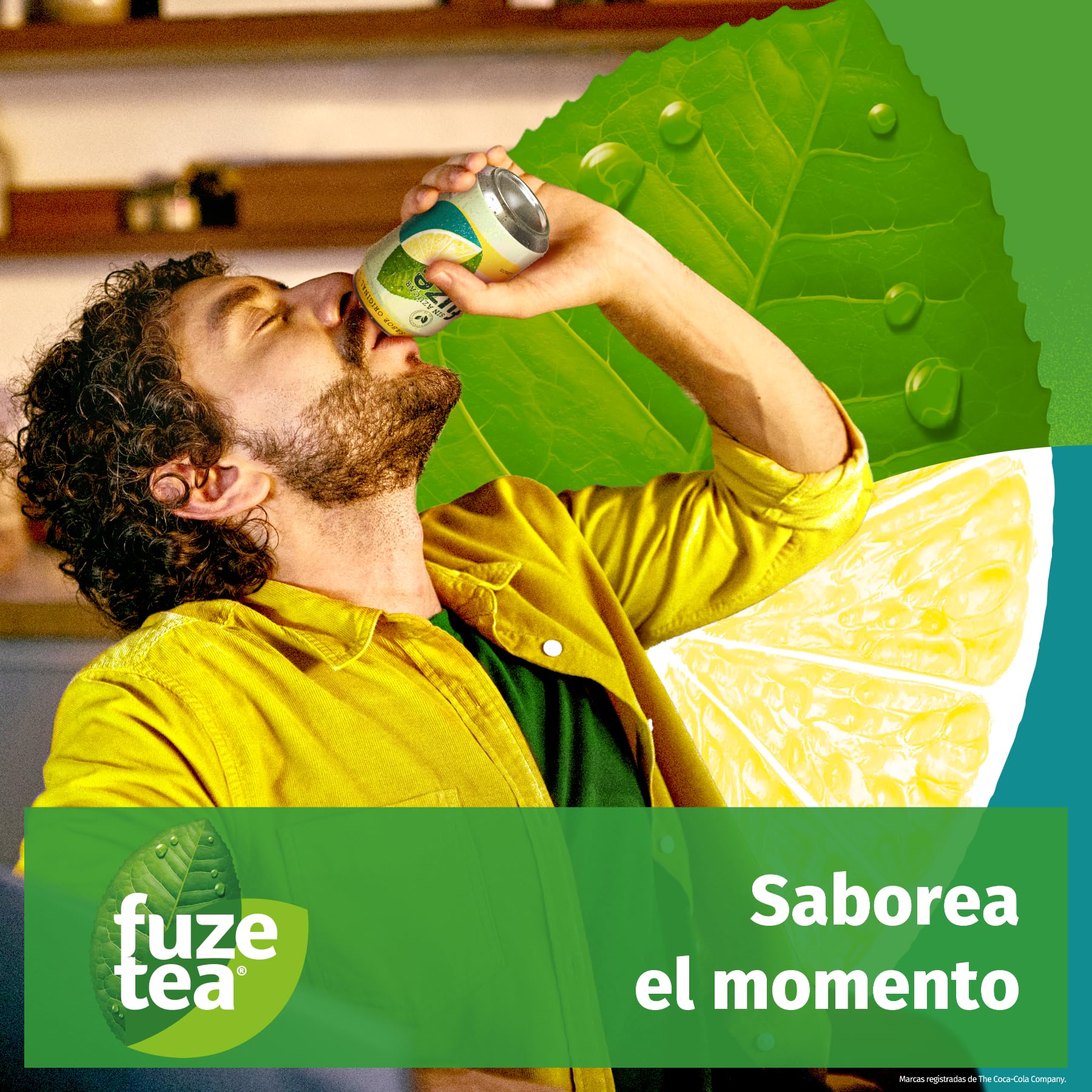 Fuze Tea Original, Sabor Limón Zero Azúcar, Latas de 330 ml, Pack 24