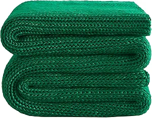 L'AGRATY Knitted Weighted Blanket - 60"x80" 15lbs Cooling Chunky Knit Heavy Blanket for Adults Braided Crochet Throw Thick Cable Yarn Knit Decorative No Beads Evenly Weighted Machine Washable