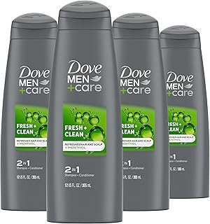 Champú y acondicionador para cuidado 2 en 1 para hombres, fresco y limpio,12 onzas, Fresh Clean 2 in 1