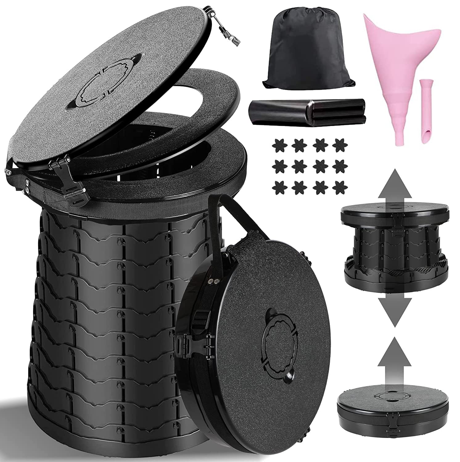 Angel Shield Campingtoilette Faltbar Trockentrenntoilette Camping Outdoor Toiletten wc klo Trenntoilette Reiseklo Mobile Notfall Toilette Komposttoilette FüR Unterwegs