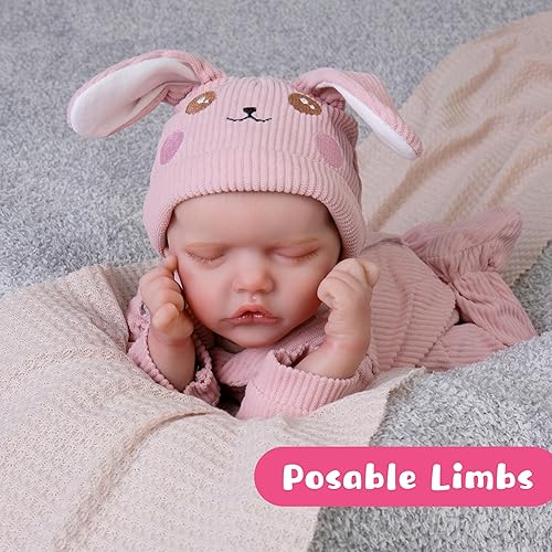 Miniatura 3 de Milidool Muñecas de bebé recién nacidas realistas de 20 pulgadas que se ven reales de silicona recién nacidas, muñecas de bebé de cuerpo completo de