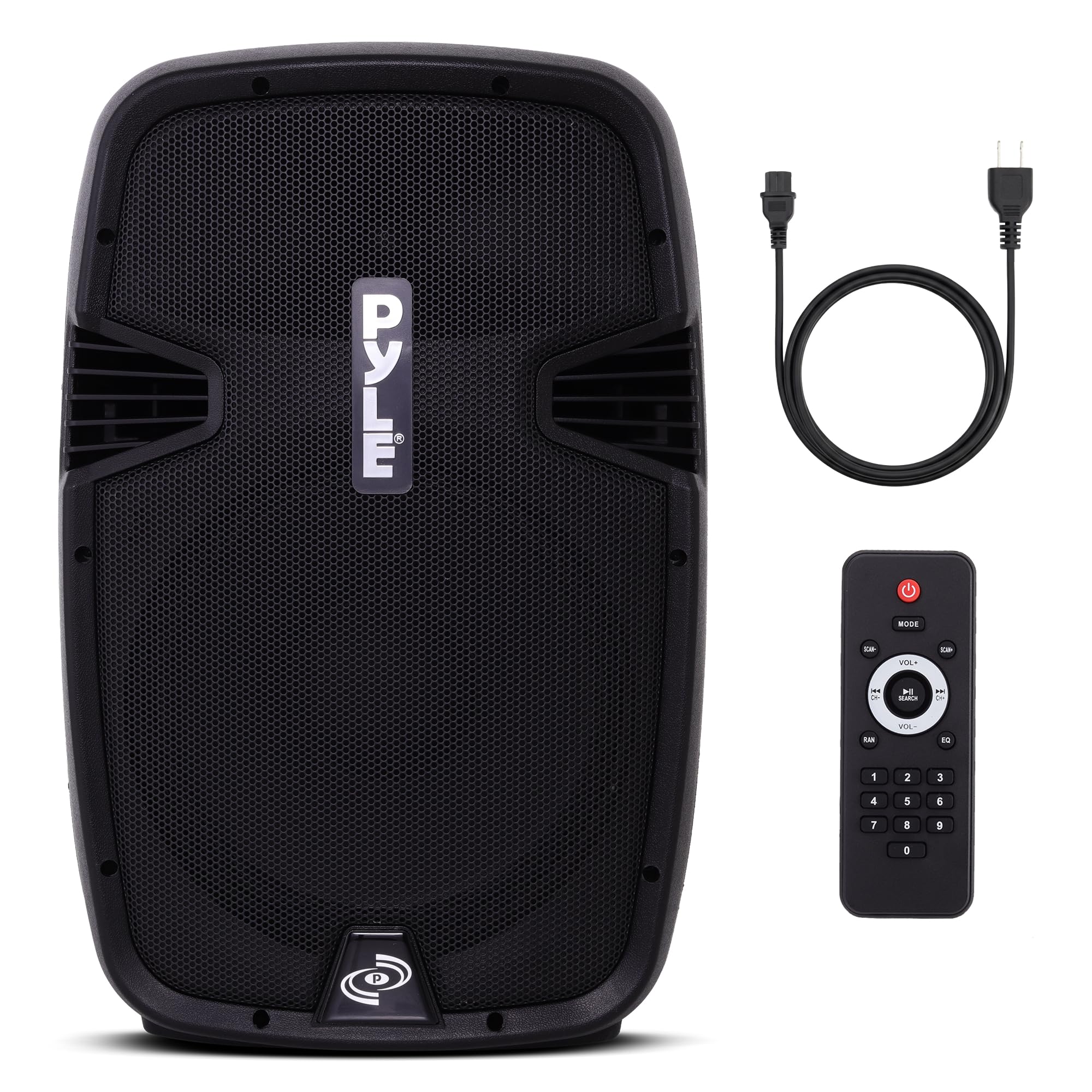 Pyle PPHP1237UB Powered Speaker - Active PA Loudspeaker Bluetooth System - 12 Inch Bass Subwoofer Stage Speaker Monitor - Built in USB for MP3 Amplifier - DJ Party Portable Sound Stereo Amp Sub for Co