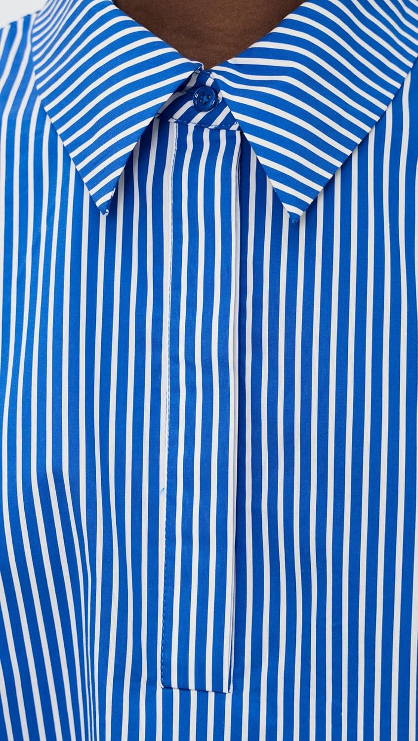 English Factory Women's A-line Short Sleeve Shirt Dress