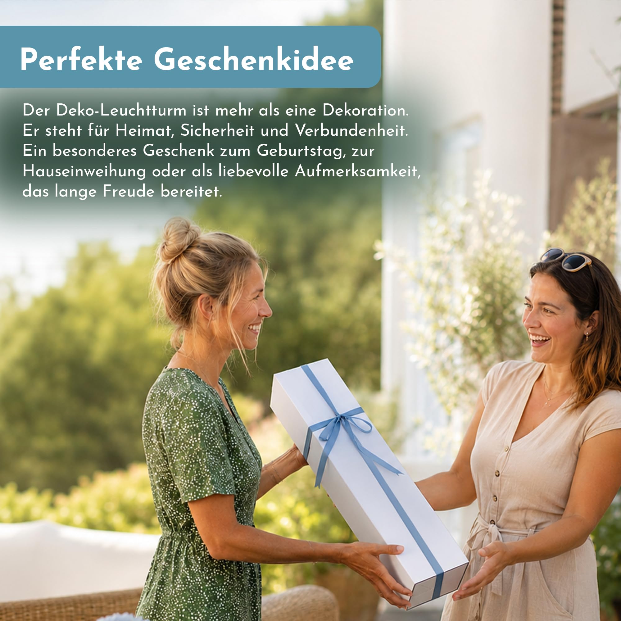 LEMODO Gartendeko Leuchtturm, Dekoleuchte für den Garten mit solarbetriebenem, rotierendem Leuchtfeuer, 120 cm hoch, aus Metall, Maritime Außendeko mit LED-Beleuchtung