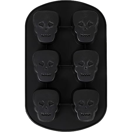 Wilton Halloween Skull Non-Stick Silicone Mold, 6-Cavity