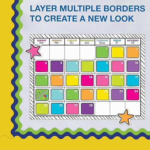 Vista 273 de Carson Dellosa Grow Together - Bordes de madera clara para tablón de anuncios de 65 pies, 1 rollo de ribete natural para pizarra blanca, corcho