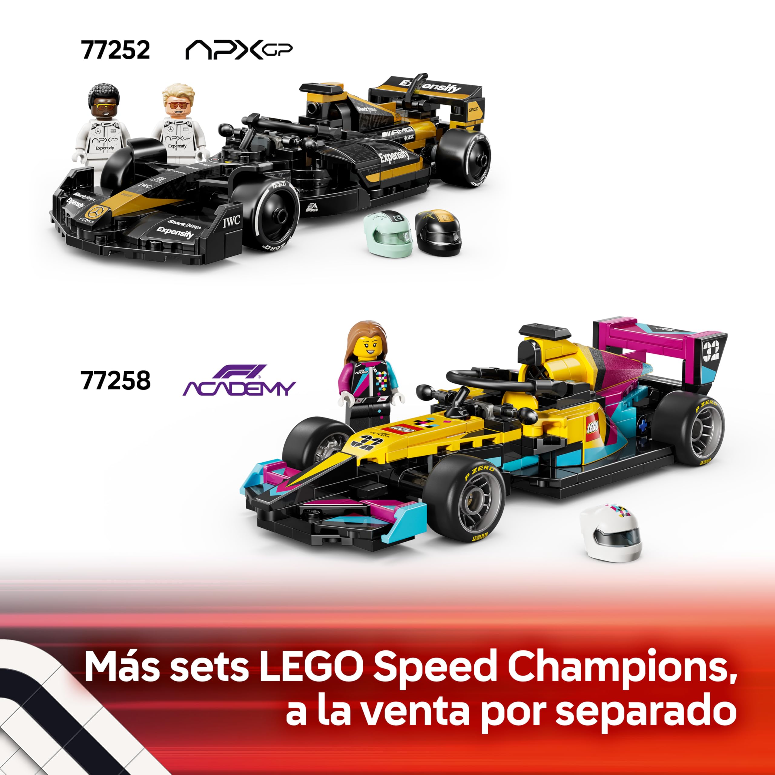LEGO Speed Champions Coche de Carreras Audi Revolut F1 Team R26 - Maqueta de Coche de Juguete con Minifigura de Piloto - Regalo para Niños de 10+ Años y Adolescentes Fans de la Fórmula 1-77259