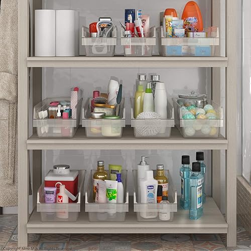 Miniatura 4 de Akro-Mils 30084 ShelfMax - Caja de almacenamiento de plástico (24 x 8 x 6 pulgadas), transparente, (paquete de 6)