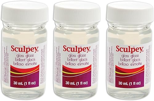 Polyform Sculpey Glaze, 1 onza, brillante (paquete de 3)