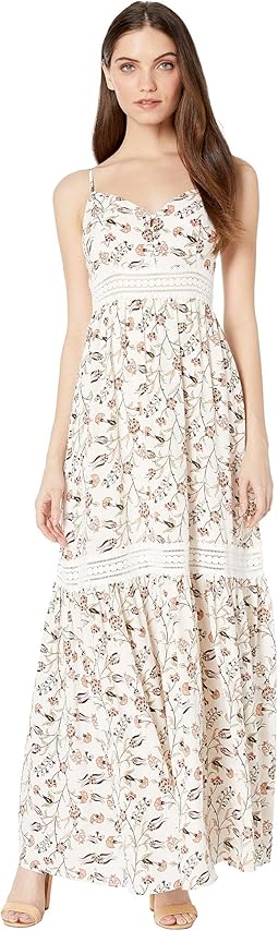 tanzine embroidered midi dress