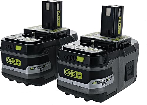 Ryobi P164: Paquete de 2 baterías de iones de litio P193 de 6.0 amperios hora de 18 V con indicador de combustible integrado