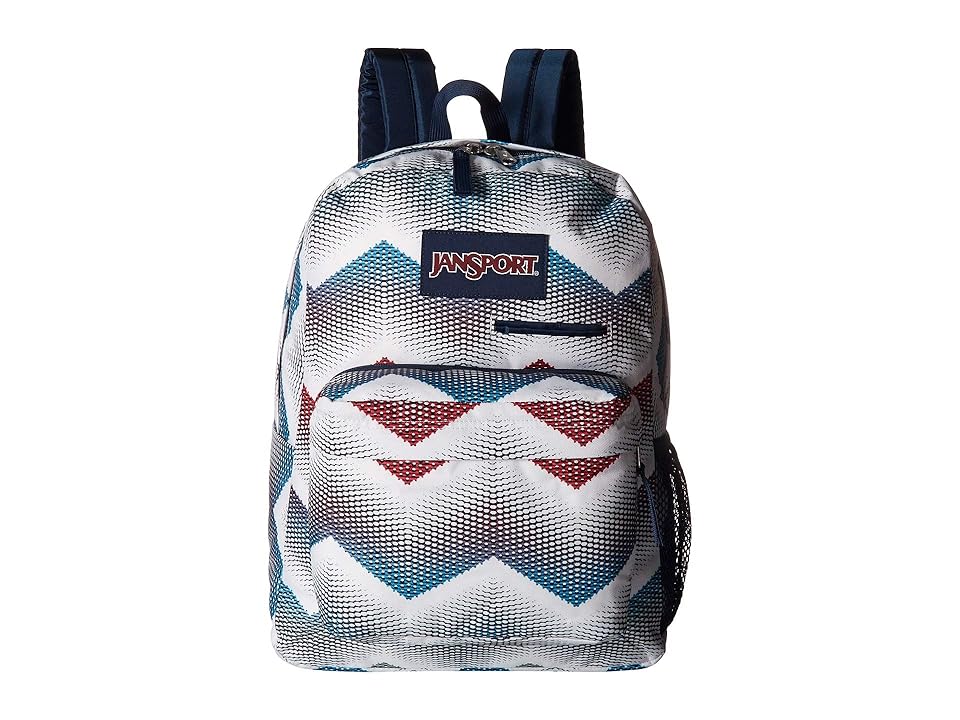 

JanSport Digibreak (Matrix Chevron White) Backpack Bags, Gray