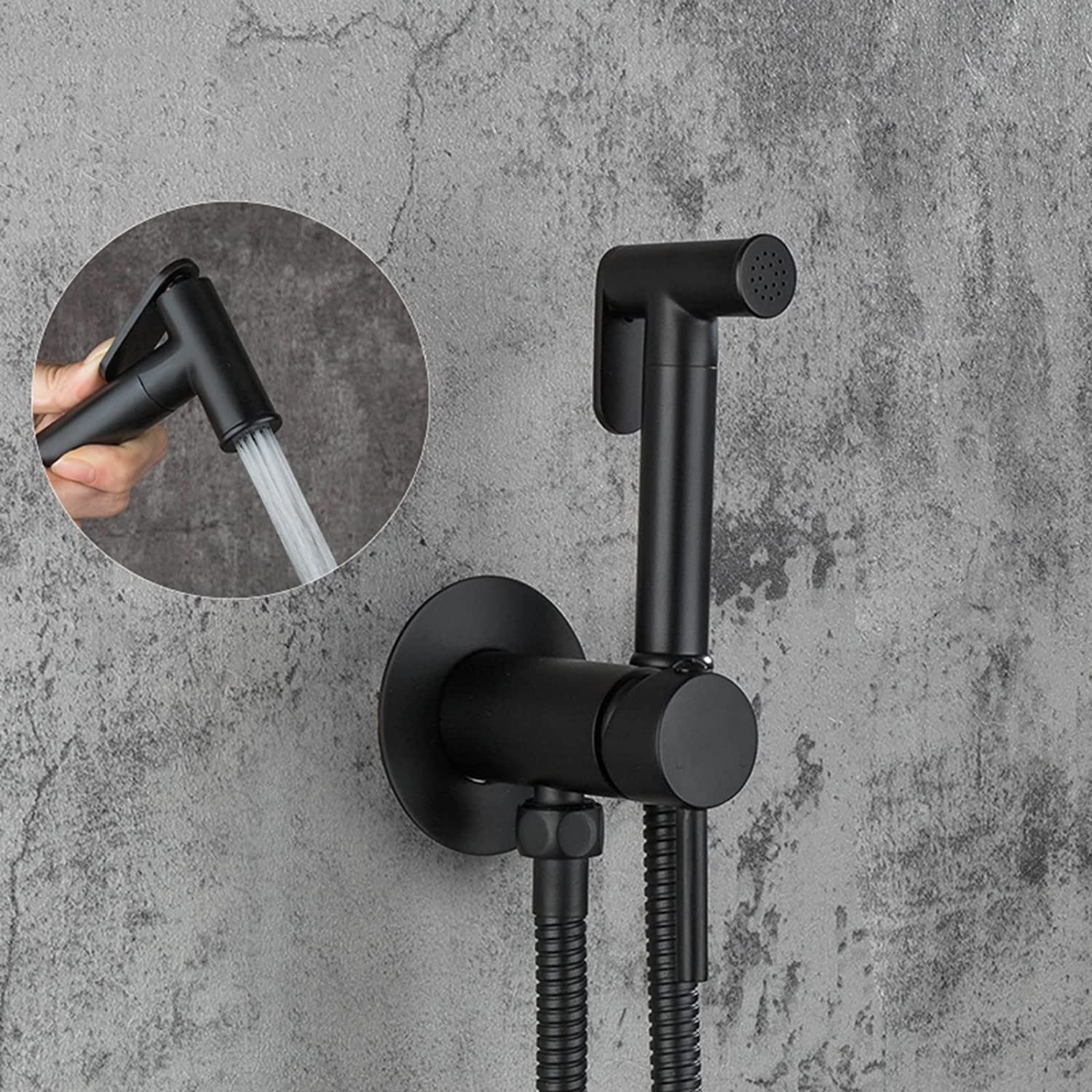 Inodoro Baño Pulverizador de ManoPulverizador de ManoPulverizador de Pañales de Tela for Bebés de Latón for Agua Fría y Caliente Grifo Portátil, con Manguera for Lavado Femenino Fácil de Instalar(Matt