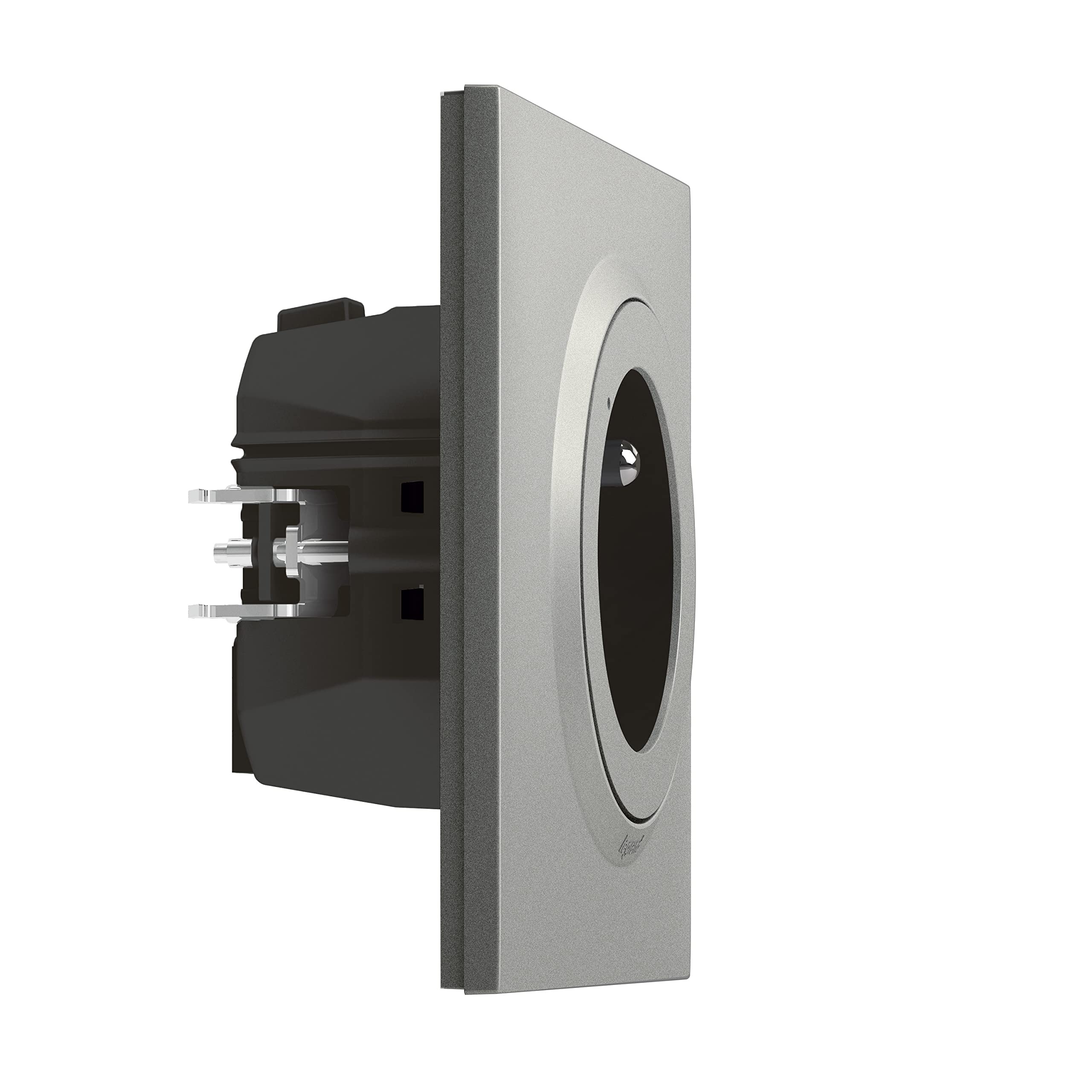 Legrand - Rallonge multiprise rotative avec 4 prises de courant Surface , interrupteur et parafoudre - blanc et gris foncé