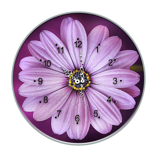 White Flower Clock Live for Android