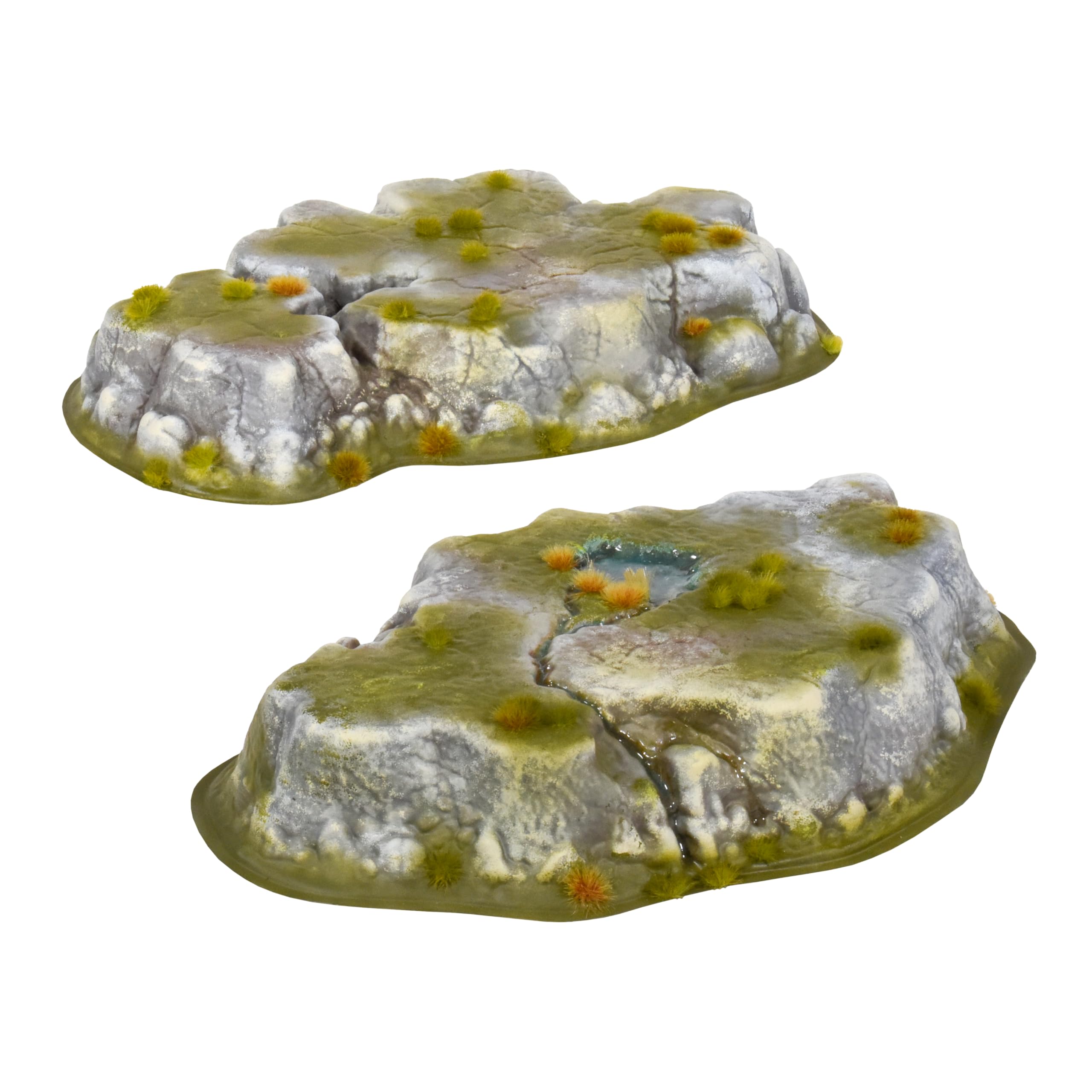 Terrain Crate Wargaming Hills | 2 Plastic Battlefield Hills | No Assembly Required | Compatible with Warhammer Age of Sigmar, 40K, Kings of War, Epic & More | 10-32mm Scale