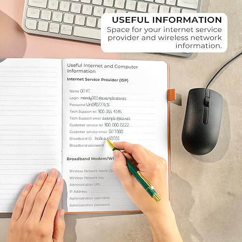 Miniatura 214 de Clever Fox - Libreta de contraseñas con pestañas alfabéticas, organizador de direcciones de Internet, tamaño pequeño de bolsillo, para inicios de