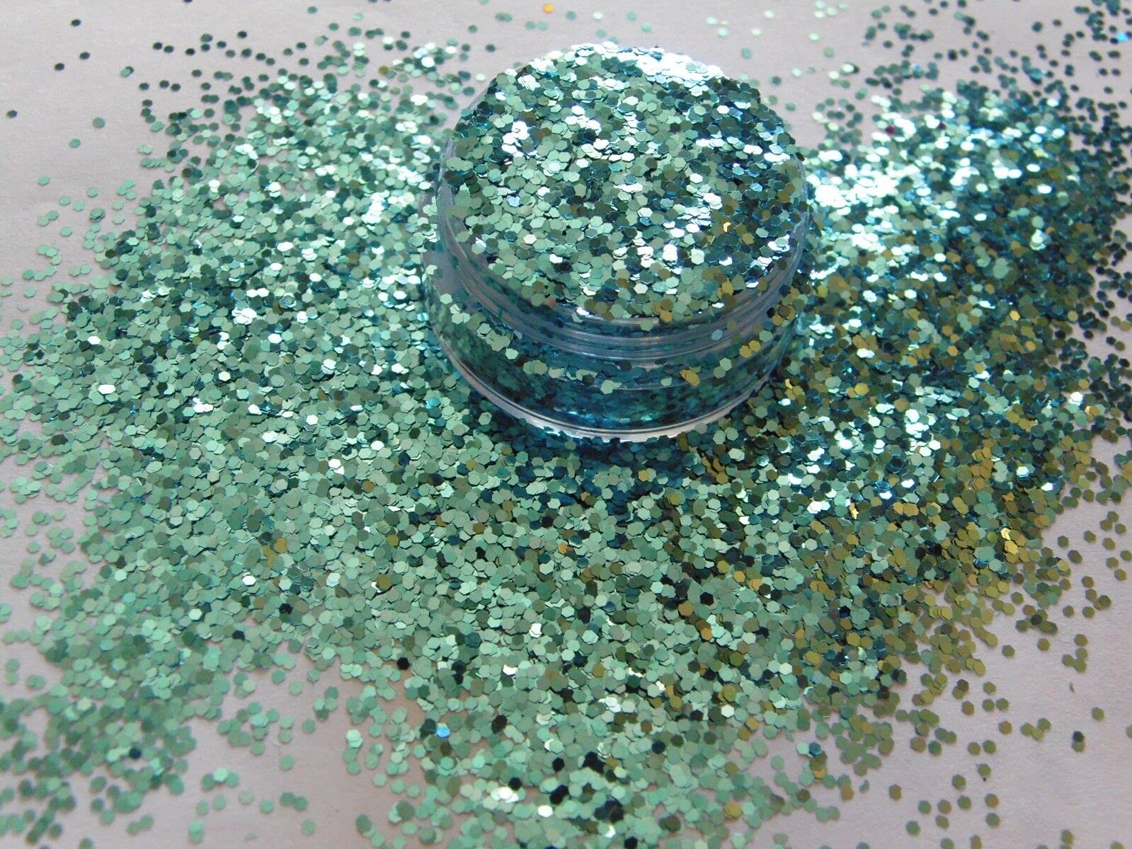 EliteKoopers 1MM Frozen Blue Metallic Glitter Cosmetic Chunky Nail Art Eye Festival Body Decorative Art & Craft Supply (10g)