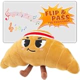 Flip & Pass the Croissant, Electronic Plush Kids Toys, Hilarious Party Games for Kids Ages 3, 4-8+, Indoor/Outdoor Toys, Interactive Family Games, 3 4 5 6 7 8 Year Old Girl & Boy Birthday Gift