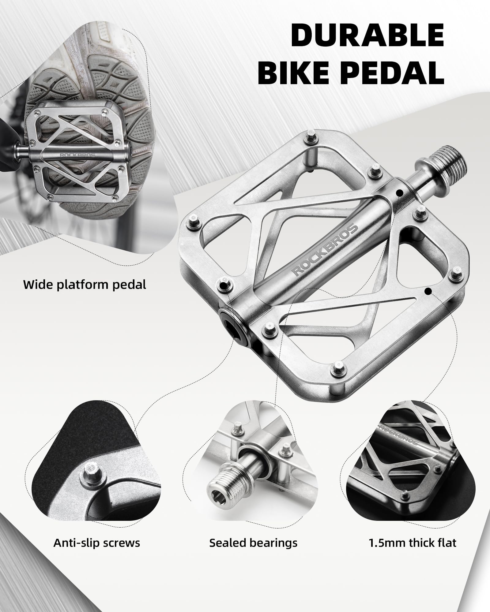 Amazon.com : ROCKBROS Titanium Alloy Bike Pedals Mountain Bike