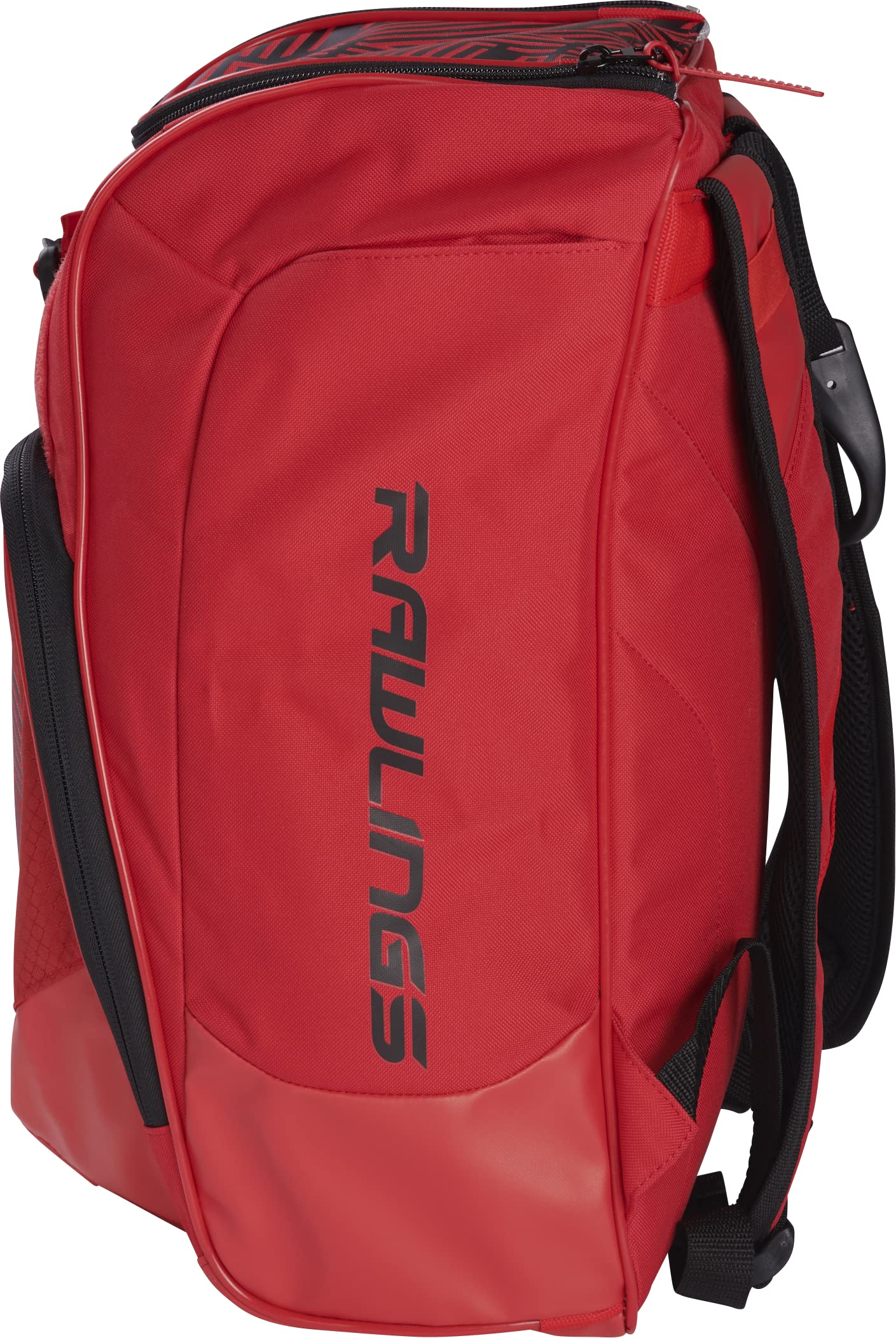 Rawlings Chaos Backpack Bag Series, Juvenil, béisbol y softbol de Lanzamiento rápido, Escarlata/Negro, L, Caos